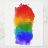 SlipperyJoe's Stolz Spritzer Regenbogenfarben Vibr Weinetikett (Einzelnes Label)