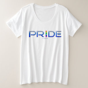 SlipperyJoe's Stolz-Wort metallene Buchstaben stra Große Größe T-Shirt
