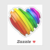 SlipperyJoe's stolze Herzform mehrere Horizonte Aufkleber (Blatt)