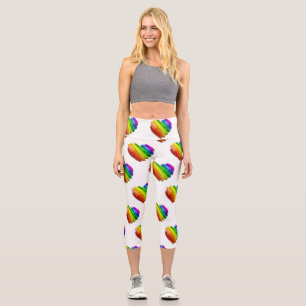 SlipperyJoe's stolze Herzform mehrere Horizonte Capri Leggings