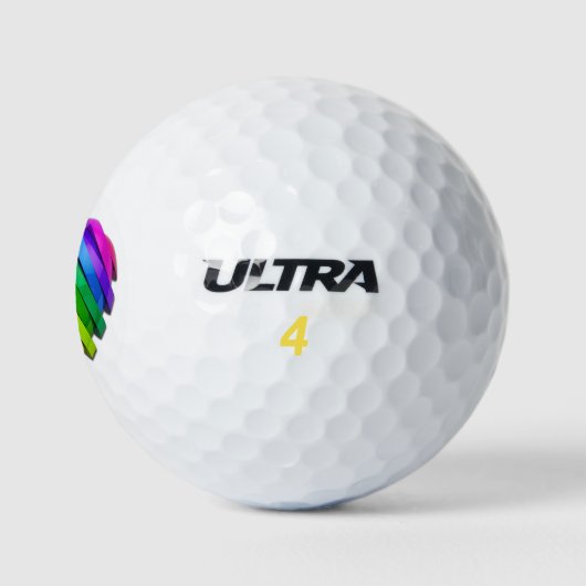 SlipperyJoe's stolze Herzform mehrere Horizonte Golfball (Logo)