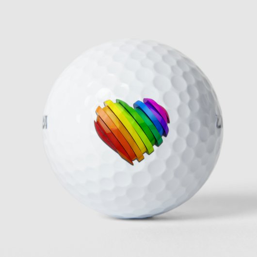 SlipperyJoe's stolze Herzform mehrere Horizonte Golfball (Vorderseite)