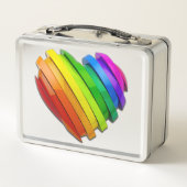 SlipperyJoe's stolze Herzform mehrere Horizonte Metall Brotdose (Rückseite)