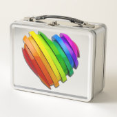 SlipperyJoe's stolze Herzform mehrere Horizonte Metall Brotdose (Vorderseite)