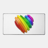 SlipperyJoe's stolze Herzform mehrere Horizonte Schreibtischunterlage (Vorderseite)