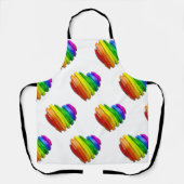 SlipperyJoe's stolze Herzform mehrere Horizonte Schürze (Vorderseite)