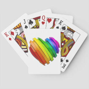 SlipperyJoe's stolze Herzform mehrere Horizonte Spielkarten