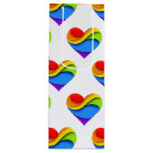 SlipperyJoe's stolze Herzkurve Form 3-D drei-d Geschenktüte Für Weinflaschen (Vorderseite)