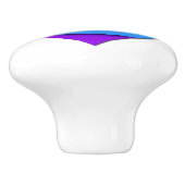 SlipperyJoe's stolze Herzkurve Form 3-D drei-d Keramikknauf (Seitenansicht)