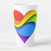 SlipperyJoe's stolze Herzkurve Form 3-D drei-d Milchtasse (Vorderseite)