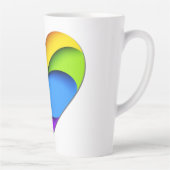 SlipperyJoe's stolze Herzkurve Form 3-D drei-d Milchtasse (Rechts)