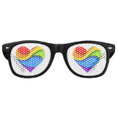 SlipperyJoe's stolze Herzkurve Form 3-D drei-d Partybrille (Vorderseite)