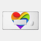 SlipperyJoe's stolze Herzkurve Form 3-D drei-d Schreibtischunterlage (Tastatur & Maus)