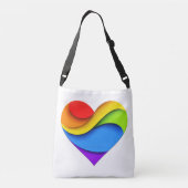 SlipperyJoe's stolze Herzkurve Form 3-D drei-d Tragetaschen Mit Langen Trägern (Rückseite)