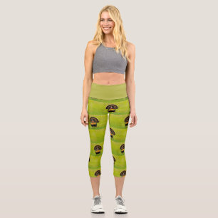 SlipperyJoes stolze Truthahn isst Schinken rote Wa Capri Leggings