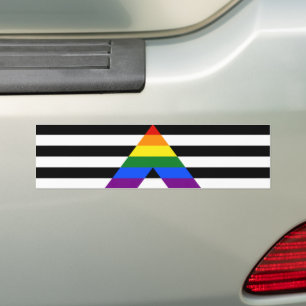 SlipperyJoe's Straight Ally Flag Gay Geschenke LGB Autoaufkleber