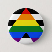 SlipperyJoe's Straight Ally Flag Gay Geschenke LGB Button (Vorderseite)