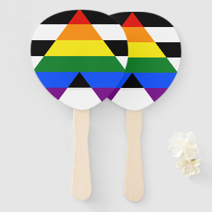 SlipperyJoe's Straight Ally Flag Gay Geschenke LGB Fächer