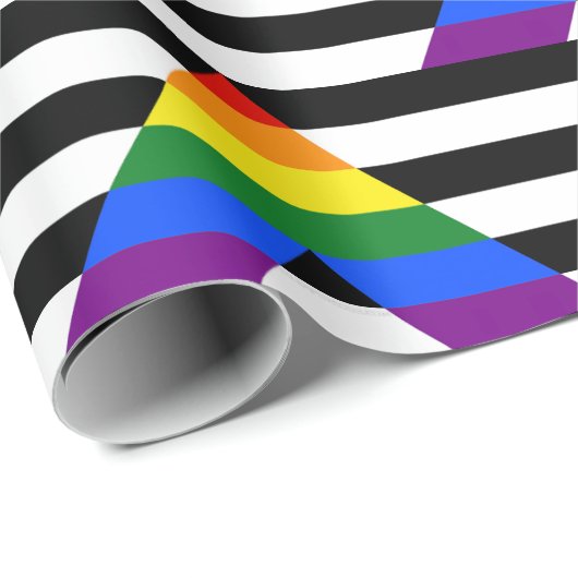 SlipperyJoe's Straight Ally Flag Gay Geschenke LGB Geschenkpapier (Rolleneckpunkt)