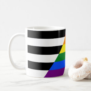 SlipperyJoe's Straight Ally Flag Gay Geschenke LGB Kaffeetasse