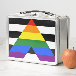 SlipperyJoe's Straight Ally Flag Gay Geschenke LGB Metall Brotdose