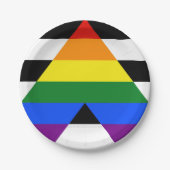 SlipperyJoe's Straight Ally Flag Gay Geschenke LGB Pappteller (Vorderseite)