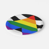 SlipperyJoe's Straight Ally Flag Gay Geschenke LGB Pappteller (Schrägansicht)