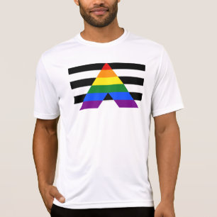 SlipperyJoe's Straight Ally Flag Gay Geschenke LGB T-Shirt