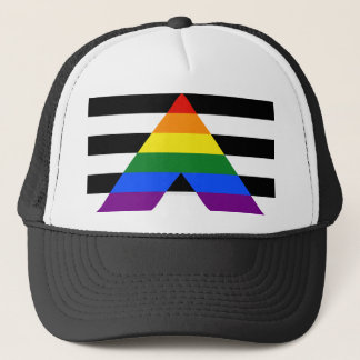 SlipperyJoe's Straight Ally Flag Gay Geschenke LGB Truckerkappe