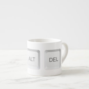 SlipperyJoe's STRG ALT ENTF-Taste Computer-Tastatu Espressotasse