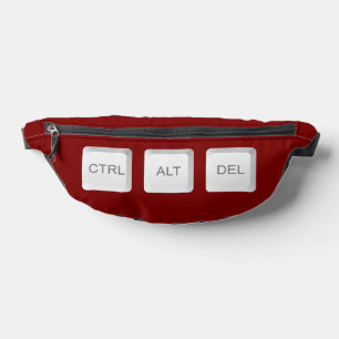 SlipperyJoe's STRG ALT ENTF-Tasten drei weiße Com Bauchtasche