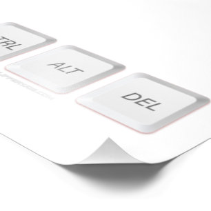 SlipperyJoe's Tastatur-Tasten CTRL ALT DEL tasten  Fotodruck