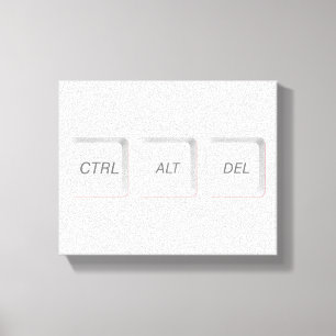 SlipperyJoe's Tastatur-Tasten CTRL ALT DEL tasten Leinwanddruck