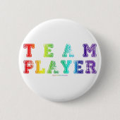SlipperyJoe's Team Player-Wörter Farbverlauf Regen Button (Vorderseite)