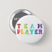 SlipperyJoe's Team Player-Wörter Farbverlauf Regen Button (Vorne & Hinten)