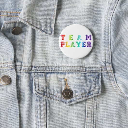 SlipperyJoe's Team Player-Wörter Farbverlauf Regen Button (Beispiel)