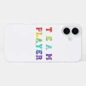 SlipperyJoe's Team Player-Wörter Farbverlauf Regen iPhone Hülle (Rückseite (Horizontal))