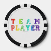 SlipperyJoe's Team Player-Wörter Farbverlauf Regen Pokerchips (Vorderseite)