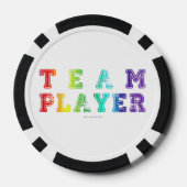 SlipperyJoe's Team Player-Wörter Farbverlauf Regen Pokerchips (Rückseite)
