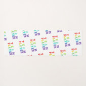 SlipperyJoe's Team Player-Wörter Farbverlauf Regen Yogamatte (Rückseite (Horizontal))