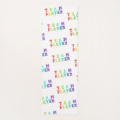 SlipperyJoe's Team Player-Wörter Farbverlauf Regen Yogamatte (Rückseite)