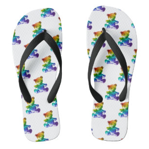 SlipperyJoe's Teddybär aus gebürstetem Metall, san Badesandalen