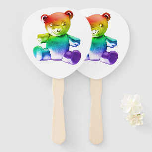 SlipperyJoe's Teddybär aus gebürstetem Metall, san Fächer
