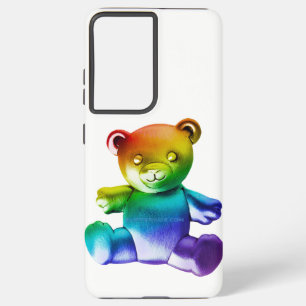 SlipperyJoe's Teddybär aus gebürstetem Metall, san Samsung Galaxy Hülle