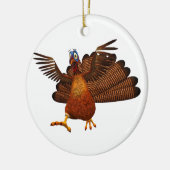 SlipperyJoe's Thanksgiving gobble responsibly live Keramik Ornament (Links)