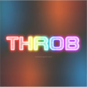 SlipperyJoe's throb Regenbogenförmige Gradientendi Aufkleber (Vorderseite)