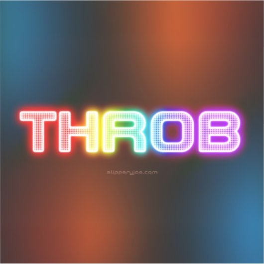 SlipperyJoe's throb Regenbogenförmige Gradientendi Aufkleber (Vorderseite)