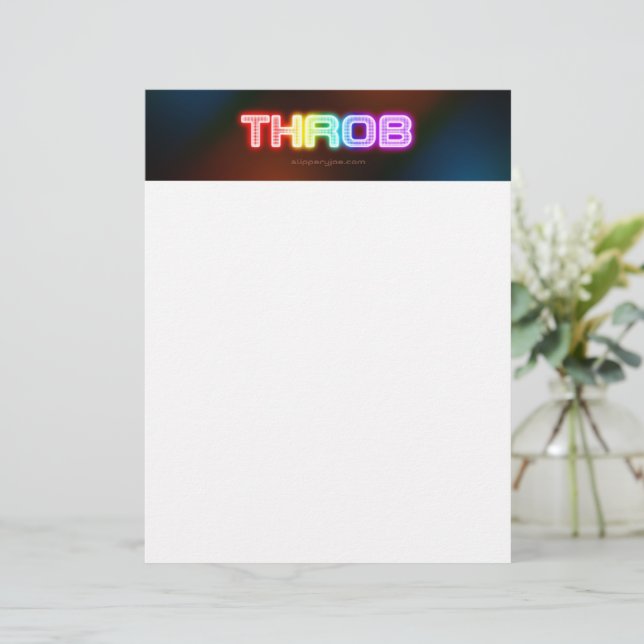 SlipperyJoe's throb Regenbogenförmige Gradientendi Briefbogen (Stehend Vorderseite)