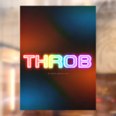 SlipperyJoe's throb Regenbogenförmige Gradientendi Fensteraufkleber (Blatt 2)