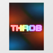 SlipperyJoe's throb Regenbogenförmige Gradientendi Fensteraufkleber (Blatt)